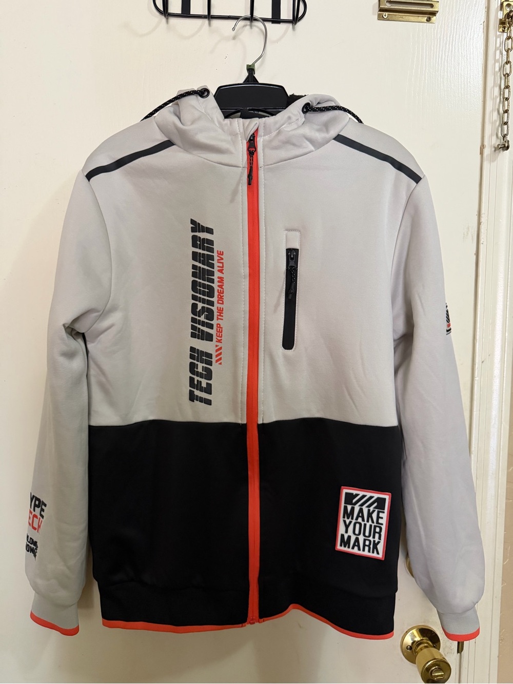RGSTR Tech Visionary Two-Tone Hoodie with 'Make Your Mark' Patch (127)